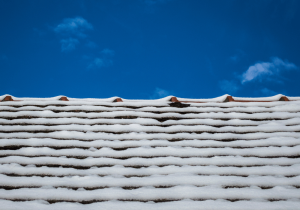 snow and ice on roof