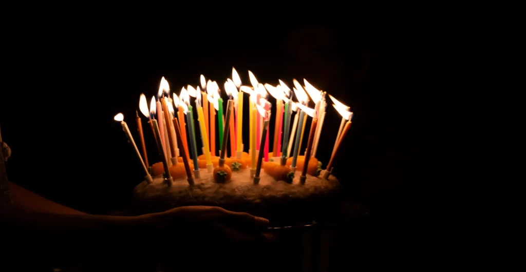 Image of a cake with candles