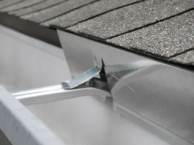 A picture of a box gutter