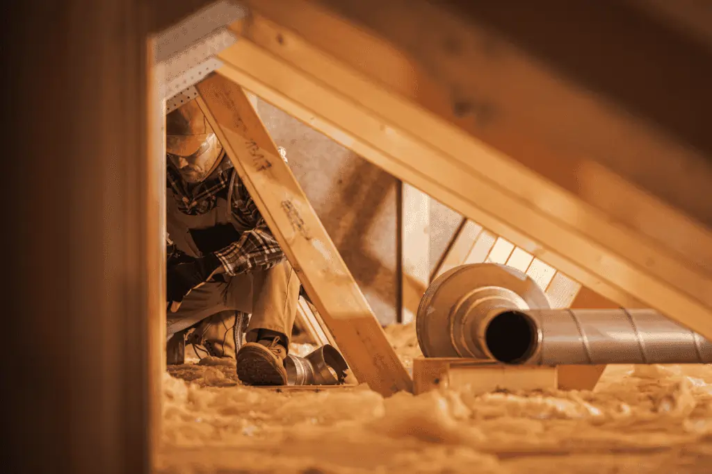 Attic Fan In A Residential House